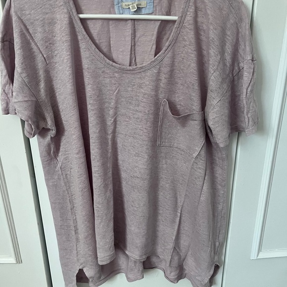 Anthropologie Pure Good Linen T-shirt - Picture 6 of 7
